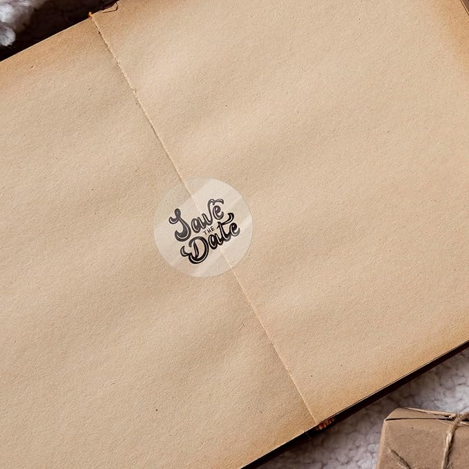 Transparent Thermal Labels Round 1.5 Inch Self Adhesive Circle Clear Printer Stickers Vinyl Waterproof Roll Decals Name Tag for Address Design DIY Logo Business 300 PCS