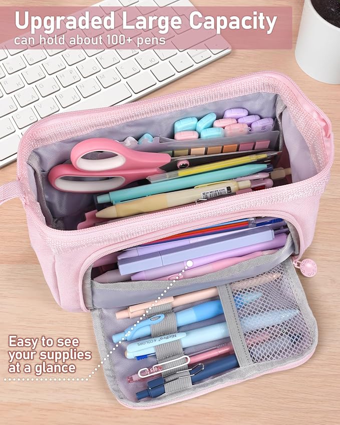 Nicpro 78 PCS Aesthetic School Supplies with Cute Pen Case, 12 Pastel Highlighters, 12 Color & Black Ink Gel Pens, 10 Mechanical Pencils 0.5, 0.7, 0.9, 2.0 mm, 6 Ballpoint Pen for Student Stationary