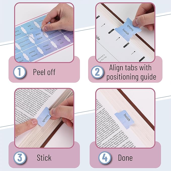 Mr. Pen- Bible Tabs, 75 Tabs, Colorful, Laminated Bible Tabs for Women and Men, Bible Tabs for Study Bible, Bible Index Tabs, Bible Book Tabs, Bible Labels Tabs, Bible Tabs