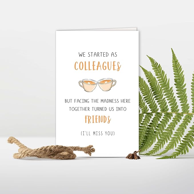 Coworker Leaving Card - Heartfelt & Funny Farewell Cards for Colleagues, Bosses & Friends