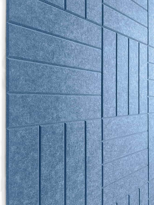 Large Cork Board Alternative - 12-Pack Felt Wall Tiles with Safe Removable Adhesive Tabs, Cork Wall Tiles Bulletin Board Home Office Essentials - Ocean Blue