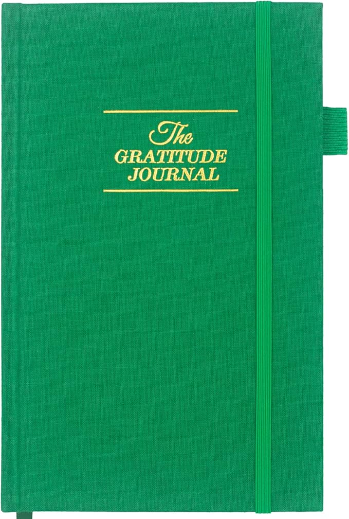 The Gratitude Journal: Inspire Thankfulness, Mindfulness, Positivity, Happiness,Upgraded with Pen Holder, Inner Pocket & Elastic Closure Band (Earth Green)