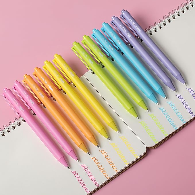 Mr. Pen- Retractable Gel Pens, 12 Pack, Bright Color Ink Gel Pens, Gel Pens Fine Point, Retractable Pens, Cute Pens, Gel Ink Pens, Aesthetic Pens for Journaling Fine Tip Pens