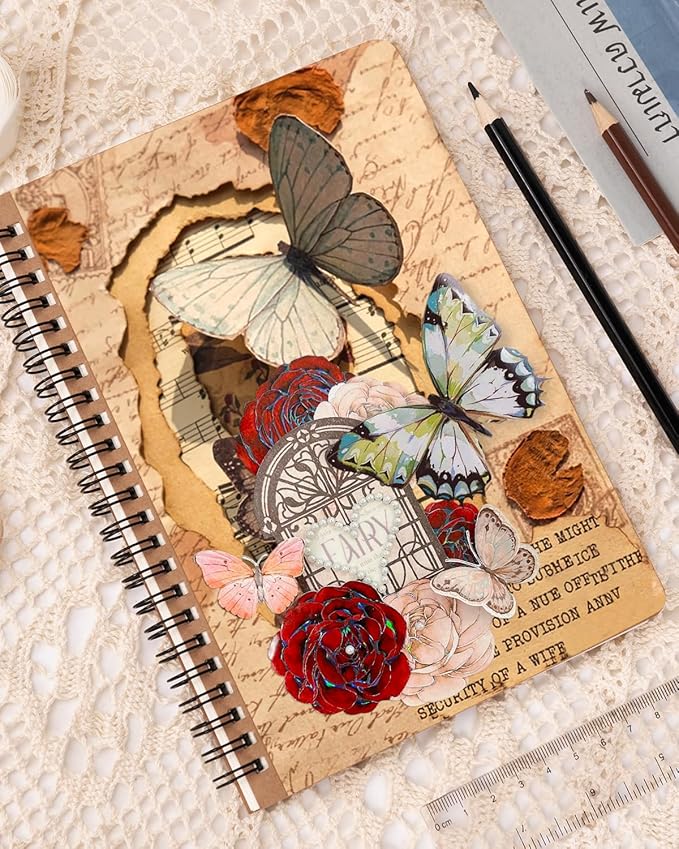 Spiral Notebooks A5 Lined 5Pcs College Ruled Journals Bulk Thick Paper for Work, Study, Notes Taking, Gifts 120 Pages/60 Sheets Kraft Brown