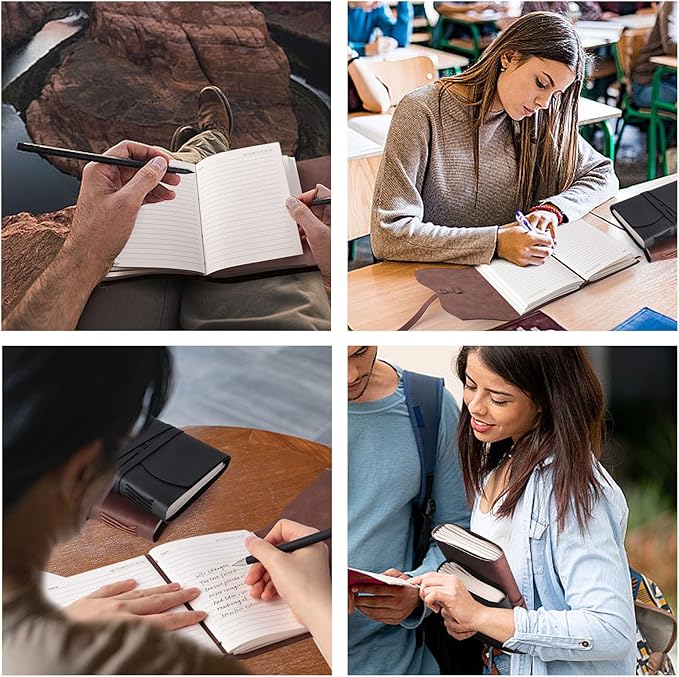 Leather Journal Notebook,260 Pages 5x7 Inches Leather Bound Journal, Vintage Notebook, Personal Journal