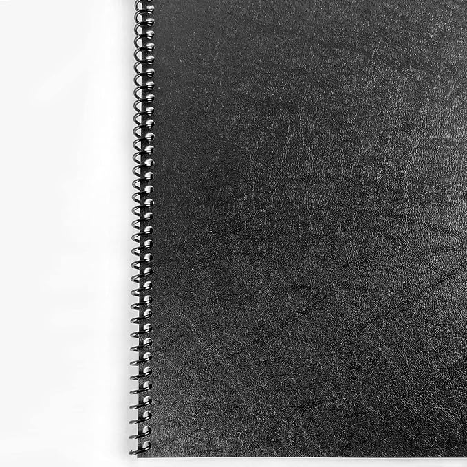 TOTiyea 50 Pack Plastic Spiral Binding Coils,20mm(3/4 ") Binding Spirals,170 Sheet Capacity,4:1 Pitch, Black