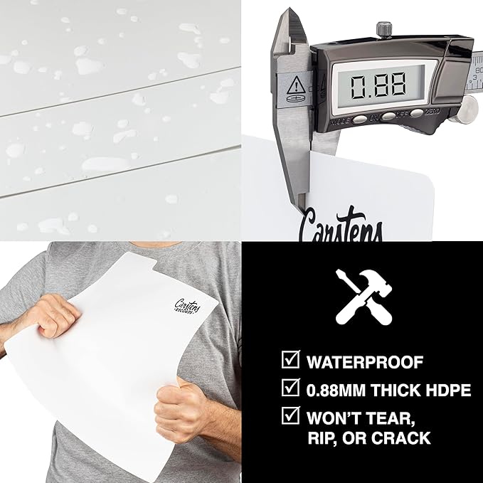 Heavy Duty Vinyl Record Dividers | 12" LP Record Dividers with Tabs | Pack of 32 Vinyl Record Separators| White | Made in The USA | Vinyl Record Organizer Tabs | Personalizable