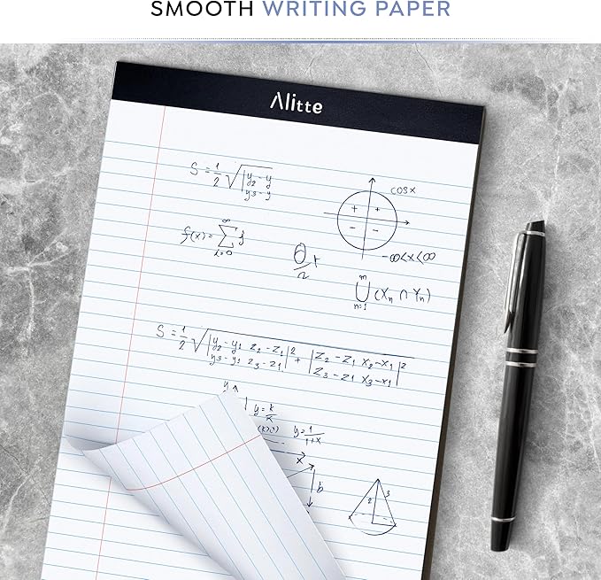 Legal Notepads 8.5 x 11, Pack of 3 - Perforated Wide Ruled Writing Pad - Premium Thick Paper, No Ink Bleeding - Blank Legal Pads For Home, Office, School, Business - 50 Sheets Per Notebook