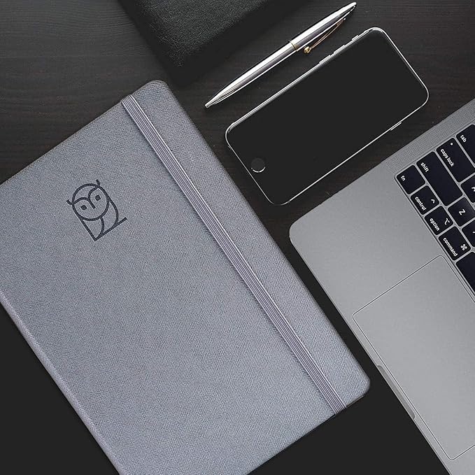 Pro - Goal Setting Planner to Increase Productivity and Achieve Personal and Business Goals. 12 Month Undated Daily, Weekly and Monthly Journal Organizer with Calendar (Gray)