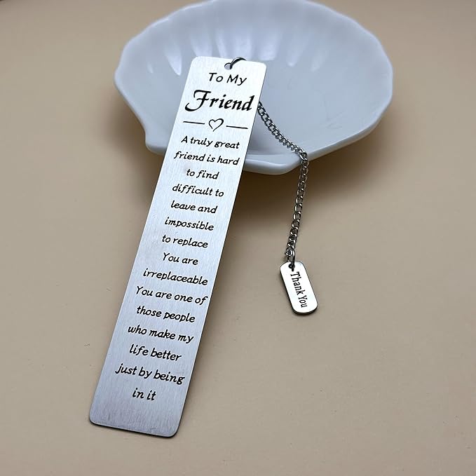Bookmark Christamas Gifts for Best Friend, Friendship Gift for Women, Stocking Stuffers for BFF Sentimental Gifts Birthday Graduation Gifts for Women Female Friend Gift Ideas