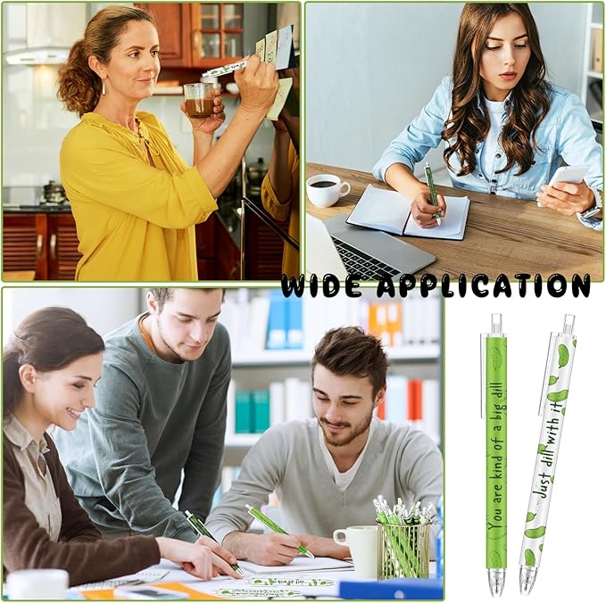 Jetec 30 Pcs Pickle Pens Gifts Inspirational Cute Ballpoint Pens Bulk Motivational Employee Appreciation Gifts Black Ink for Pickle Lovers Coworkers Thank You Coworkers