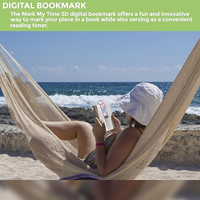 Mark-My-Time - Digital Bookmark - Mark My Time Reading Timer and Bookmark for Kids, Cool Bookmarks and Reading Incentives, Christmas Gift & Stocking Stuffer for Book Lovers - 3D Enchanted Horses
