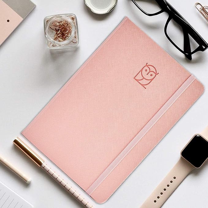 Pro - Goal Setting Planner to Increase Productivity and Achieve Personal and Business Goals. 12 Month Undated Daily, Weekly and Monthly Journal Organizer with Calendar (Pink)