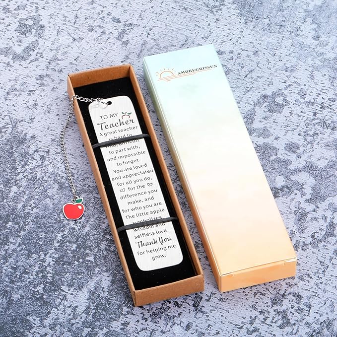 Thank You Gifts for Teacher Gifts Bookmark for Teacher Women Men Christmas Valentines Day Graduation Gifts for Teacher Birthday Retirement Gifts for Teacher Primary Kindergarten Middle School Teacher
