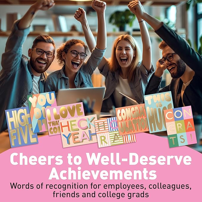 Sweetzer & Orange S&O Fun Congratulations Cards with Envelopes - Colorful Congrats Card Pack of 24 - Encouragement with Envelopes - Appreciation for Coworkers - Boxed Compliment Cards - Recognition