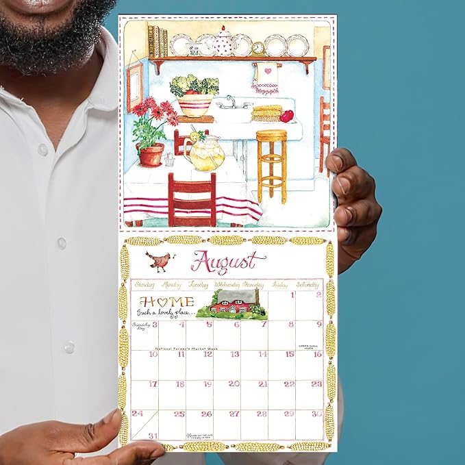 TF PUBLISHING 2025 Susan Branch Mini Calendar - Large Grids for Appointments and Scheduling - Vertical Monthly Wall Calendar 2025 - Home and Office Organization - Premium Thick Matte Paper - 7"x7"