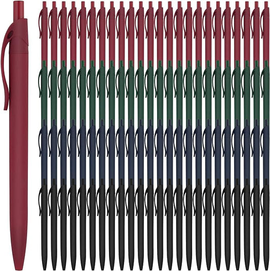 deegtran Pens Bulk, 200 Pack No Bleed Black Pens, Retractable Ballpoint Pens, Pens Medium Point, Smooth Ink Pens, 1.0MM Black Ink