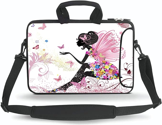 11 11.6 12 12.5 13 inches Case Laptop/Chromebook/Ultrabook/Notebook PC Messenger Bag Tablet Travel Case Neoprene Handle Sleeve with Shoulder Strap(Beautiful Girl)