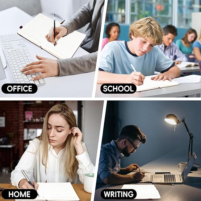 Lined Journal Notebook for Women Men, 192 Pages 100 GSM Thick Paper, Hardcover | Embossed Leather Journals for Writing, A5 College Ruled | Business, Work & School, 5.8"×8.5"(Burgundy)