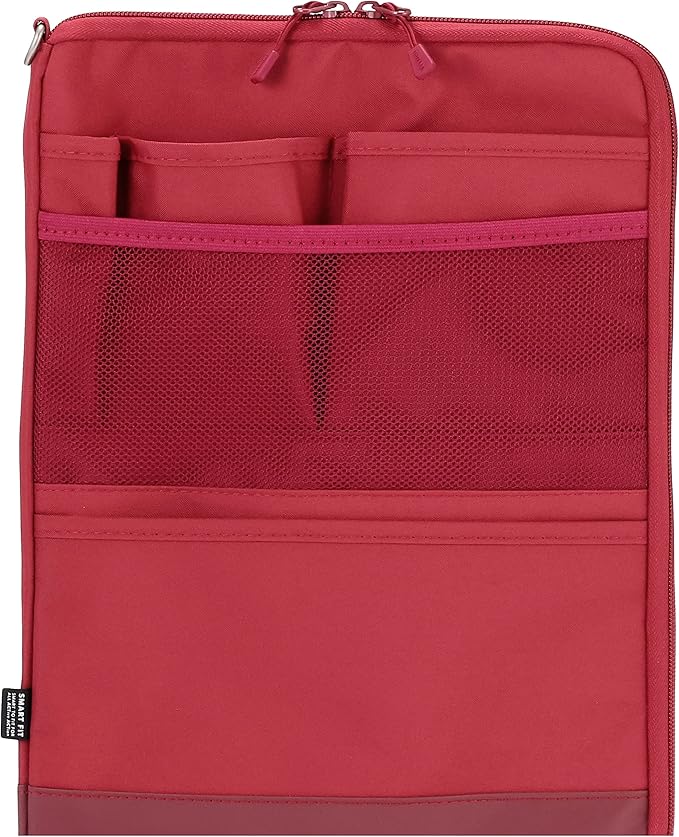 LIHITLAB Laptop Sleeve, Water & Stain Repellent, Vertical for Backpack, 13.4" x 9.8", Red (A7683-3)