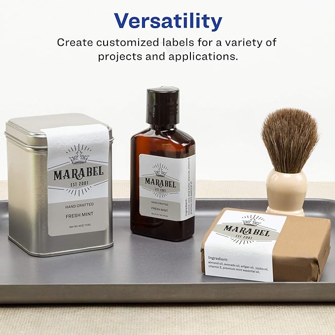 Avery Glossy White Labels with Sure Feed Technology, 2" x 3" Rectangle Labels, Print to The Edge, Laser/Inkjet, 80 Labels (22890)