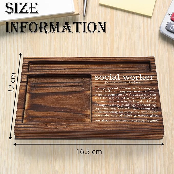 Social Worker Sticky Note Holder, Social Worker Appreciation Gifts, Social Worker Graduate Gift, Thank You Gifts for Social Worker, Social Worker Definition Desk Self-Stick Note Pad Holders TZP06