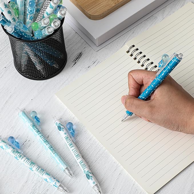 Jetec 30 Pcs Turtle Pens Gifts Inspirational Cute Ballpoint Pens Bulk Motivational Employee Appreciation Gifts Black Ink for Turtle Lovers Thank You Coworkers