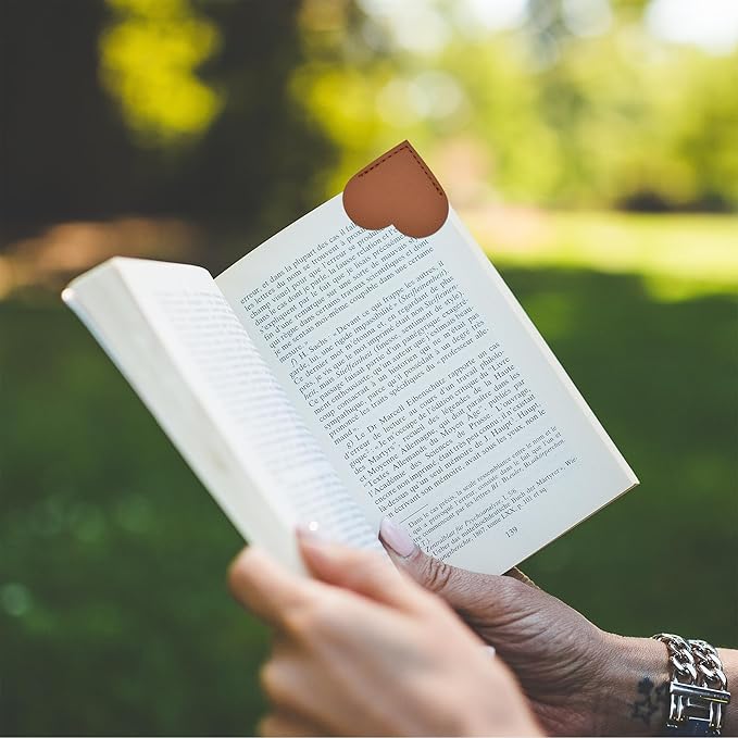 8 pcs Bookmarks,Leather Bookmarks for Reading Women,Cute Kids Love Bookmarks,Gifts for Book Lovers and Book Club,Fun Page Makers,Essentials for Readers,Personalized Bookmark