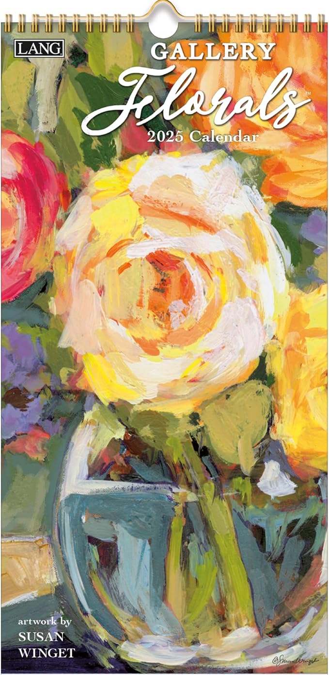 LANG Gallery Florals 2025 Vertical Wall Calendar (25991079149)
