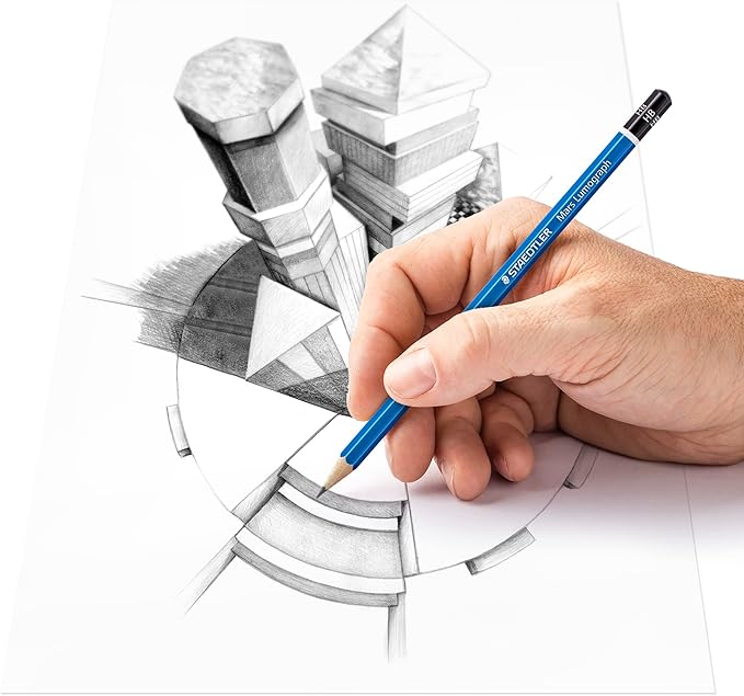 STAEDTLER Mars Lumograph B Graphite Art Drawing Pencil, 6 Pencils