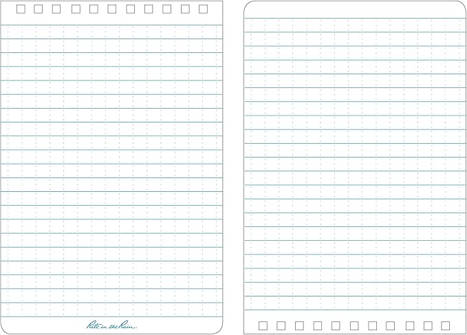 Rite in the Rain Weatherproof Top Spiral Notepad, Yellow Cover, Universal Pattern, 3 Pack (No. 146-3), 6 x 4 x 0.375