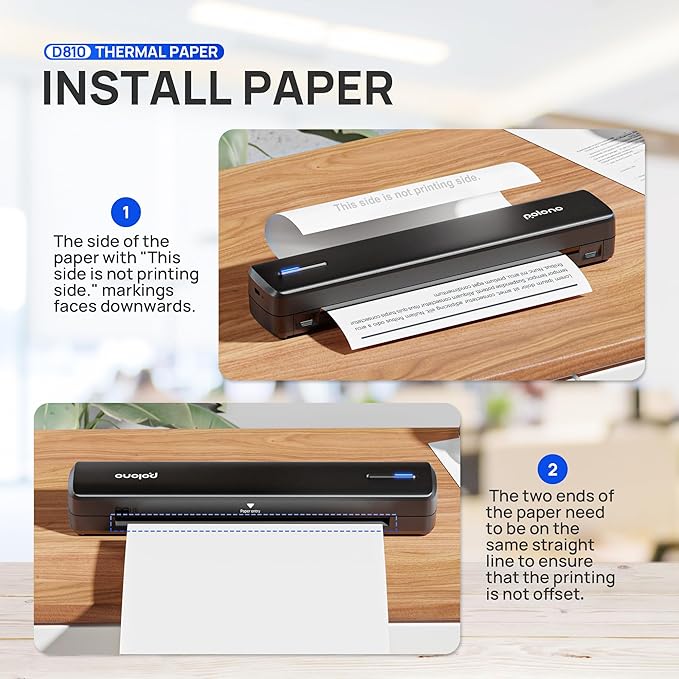POLONO D810 Thermal Printer Paper 8.5 x 11 Inch, Advanced Thermal Printing, US Letter Size Thermal Paper Compatible with D810, Size 8.5" x 11", 200 Sheets