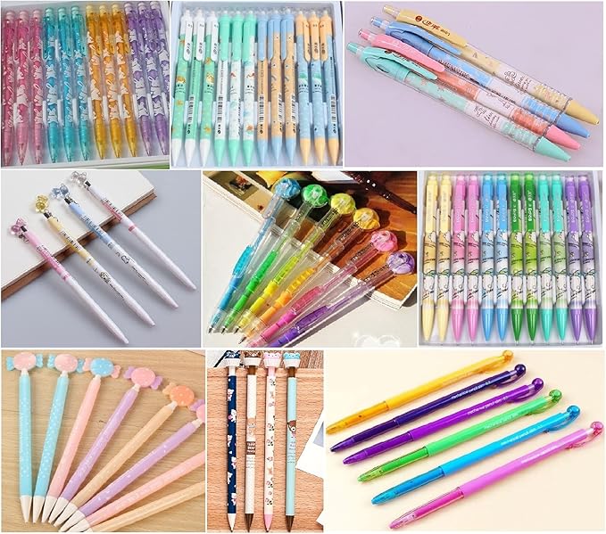 12 Cute Kawaii Mechanical Pencils With Erasers And Leading Refills Style Mixed