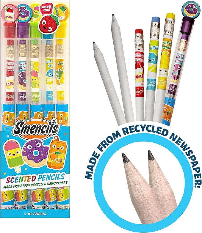 Scentco Graphite Smencils 5-Pack of HB #2 Scented Pencils