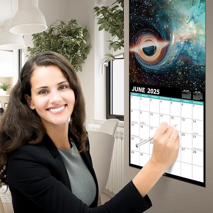 2025 Wall Calendar - 2025 Calendar, 12 Monthly Wall Calendar 2025, January 2025 - December 2025, 12" x 24" (Open), Unruled Blocks(1.2" x 1.7") Calendar 2025 with Thick Glossy Paper