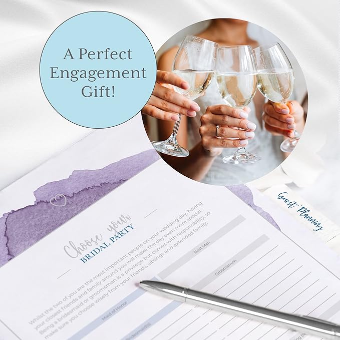 Your Perfect Day Wedding Planner and Organizer - Step-by-Step Guide, Advice, Checklist - Includes Customizable Countdown Calendar (WATERCOLOR)