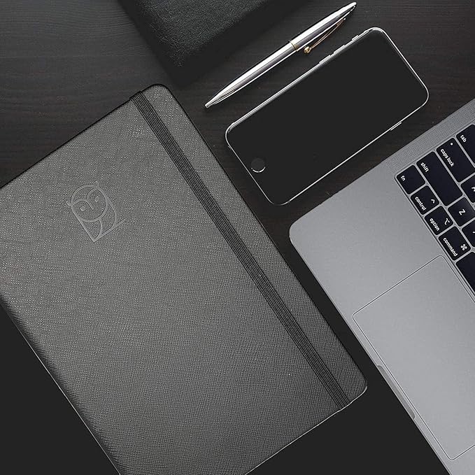 Pro - Goal Setting Planner to Increase Productivity and Achieve Personal and Business Goals. 12 Month Undated Daily, Weekly and Monthly Journal Organizer with Calendar (Black)