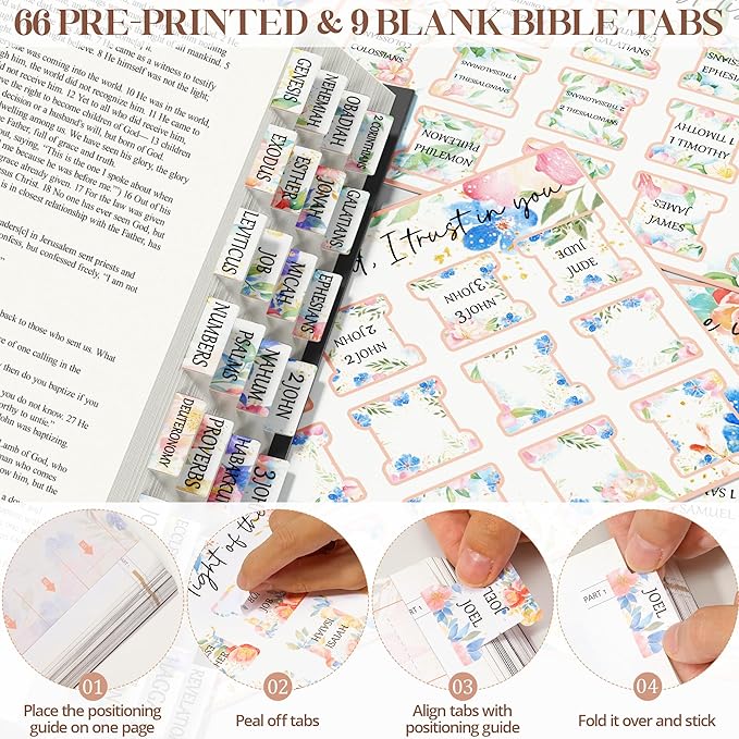 Bible Cover for Women Bible Case, Large Bible Bag w/ Shoulder Strap, Bible Study Supplies Bible Journaling Kit Book Carrying Case with Bible Highlighters Tabs, Christmas Christian Gifts for Women Lady