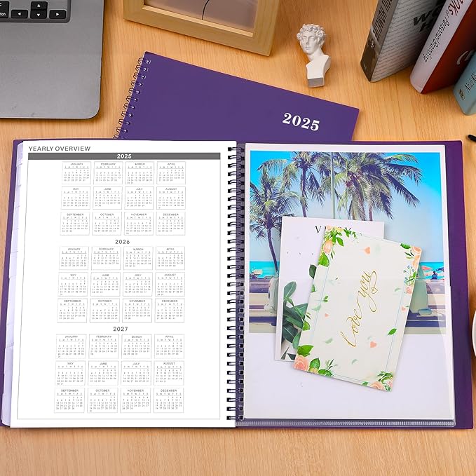 2025 Monthly Planner - Monthly Planner/Calendar 2025, JAN. 2025 - DEC. 2025, 9'' x 11'', 12-Months Planner with Monthly Tabs - Purple