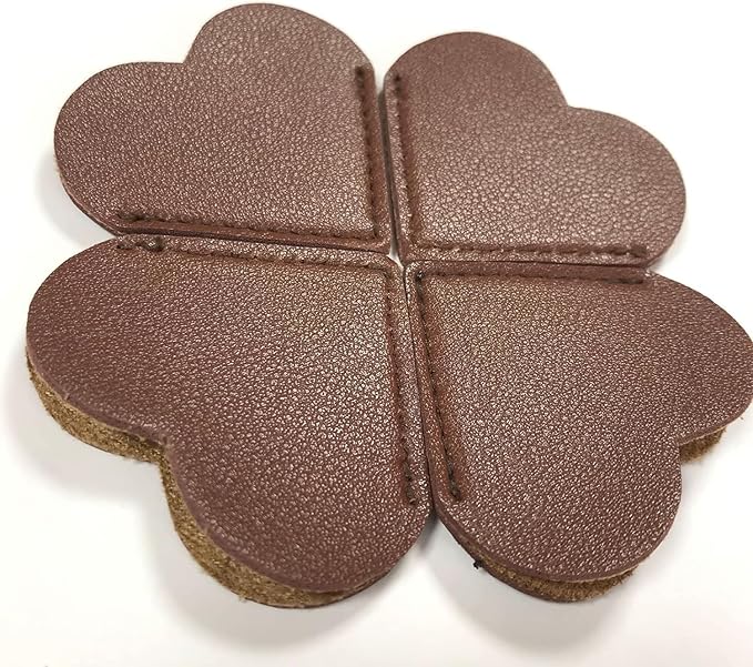 6Pcs Colorful Leather Bookmarks with Heart Shape, Portable Leather Book Page Corner Marker Heart-Shaped Page Clip 2''x2.2'' Gift, Reading Bookmarks Art Gifts, Book Covers and Book Accessories (Heart)