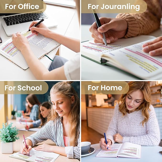 Lined Journal Notebook for Women & Men, Hardcover Leather Journal for writing, A5 College Ruled Notebook for Work & Note Taking, Perfect for Office School Home Supplies, 160 Pages, Beige Grey