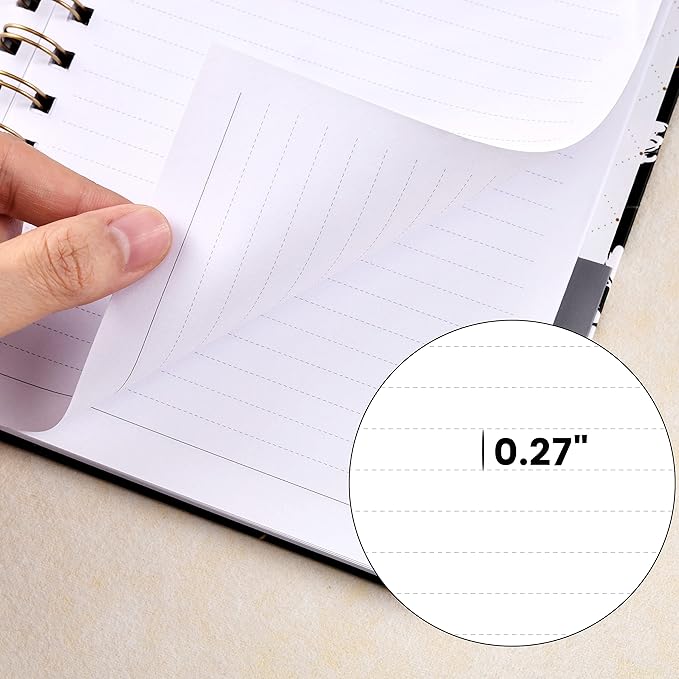 Frasukis Ruled Notebook/Journal - Lined Journal with Premium Thick Paper, 8.5" X 6.4", College Ruled Spiral Notebook/Journal, Banded with Exquisite Inner Pocket