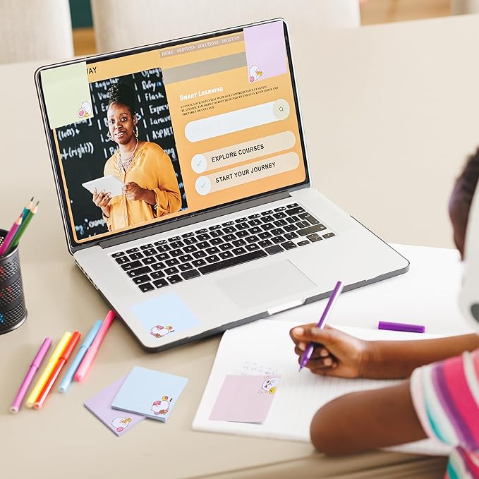 Mr. Pen- Sticky Notes, 3”x3”, 8 Pads, 400 Sheets, Cute Bear Sticky Notes, Sticky Pads Sticky Notes Aesthetic, Colorful Sticky Notes Bulk Sticky Notes Cute Sticky Notes for Women