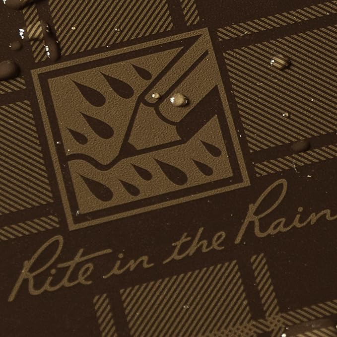 Rite in the Rain Weatherproof Top Spiral Notebook, 3” x 5”, Brown and Tan Plaid Cover, Universal Pattern, 3 Pack (No. PL435-3)