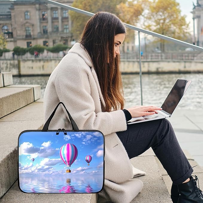 Laptop Sleeve Case Bag 13 inch, Hot Air Balloon Slim Carrying Case Durable Handbag Travel Laptop Bag for 13 inch MacBook Air M3/M2/Pro M2/ 13" iPad Pro/Air M4/M2 2024