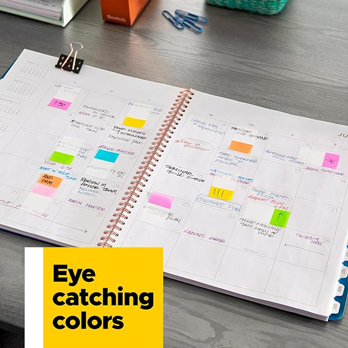 Post-it Flags Value Pack, 50/Dispenser, 4 Dispensers/Pack, 1 in Wide, Assorted Bright Colors, Includes FREE Flags + Highlighter (680-PPBGVA)