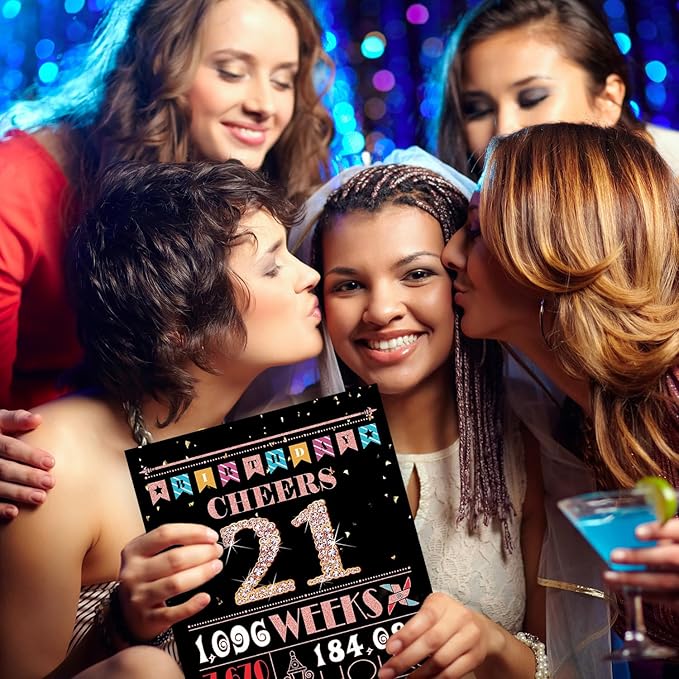 21st Birthday Card, 21st Birthday Decorations for Her, 21st Birthday Gifts for Daughter, Back in 2004 Birthday Card, Rose Gold