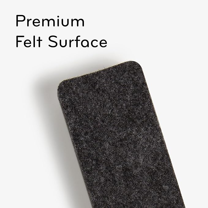 U Brands Magnetic Dry Erase Board Felt Eraser, 2"x5"x1", White, Lightweight Modern Design