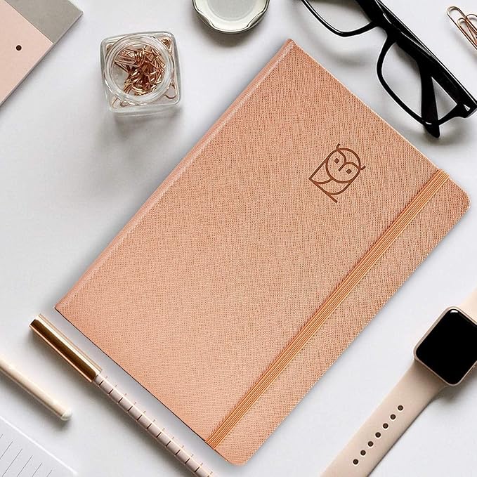 Pro - Goal Setting Planner to Increase Productivity and Achieve Personal and Business Goals. 12 Month Undated Daily, Weekly and Monthly Journal Organizer with Calendar (Rose Gold)