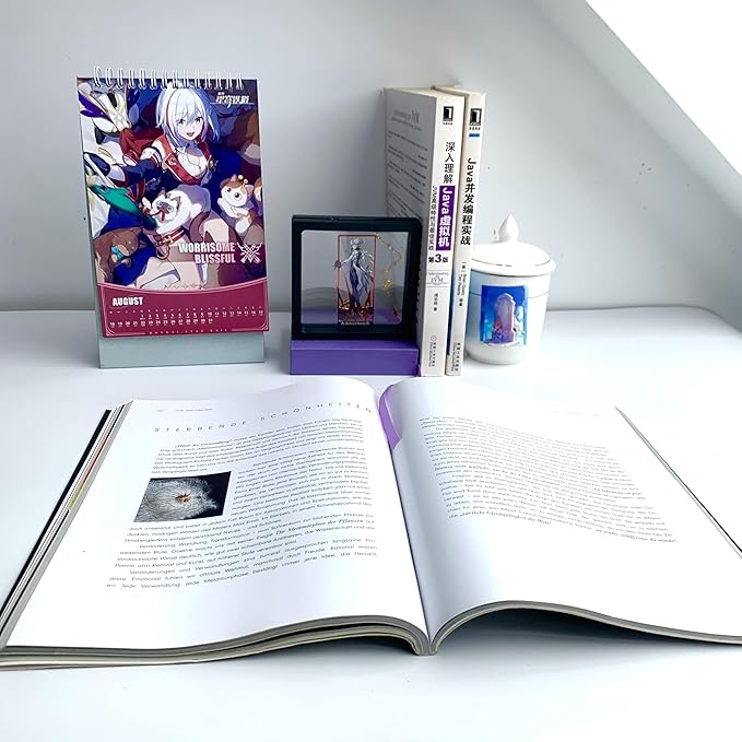 Genshin Impact Arlecchino Metal Bookmark - Anime Figure Merch with 3D Display Box - Birthday Gifts for Fans Friends Gamer Book Lovers - Zllada